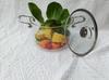 Heat-Resistant Borosilicate Glass Soup Pot with Double Stainless Steel Handles