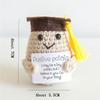 Positive Knitting Potato Doll Decoration with Card Positive Potato Doll for Birthday Party Office Decoration Good Luck Gifts