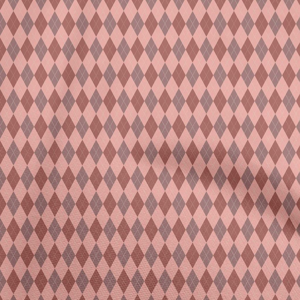 oneOone Cotton Flex Dark Teal Blue Fabric Check Argyle Dress Material Fabric Print Fabric By The Yard 40 Inch