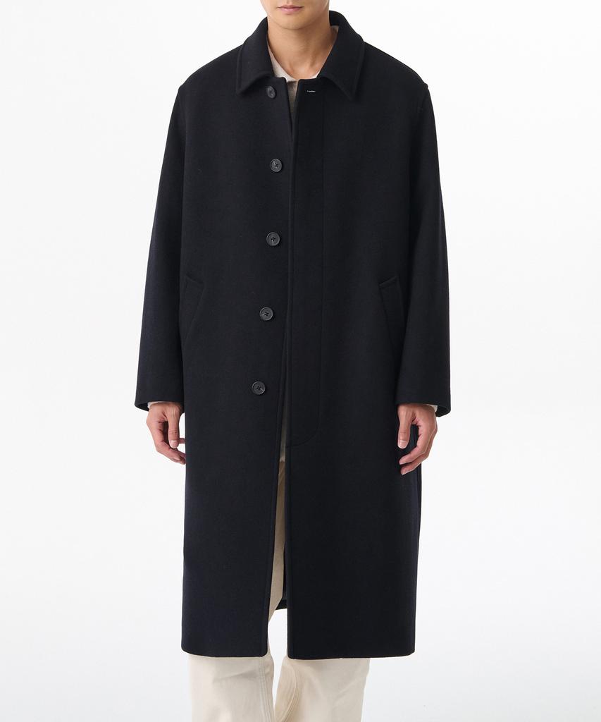 Musinsa Standard Daily Balmacaan Coat [Navy]