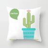 Office Chair Cushion Cover Creative Cartoon Cactus Print Pillow Cover Fashionable Luxury Home Decoration