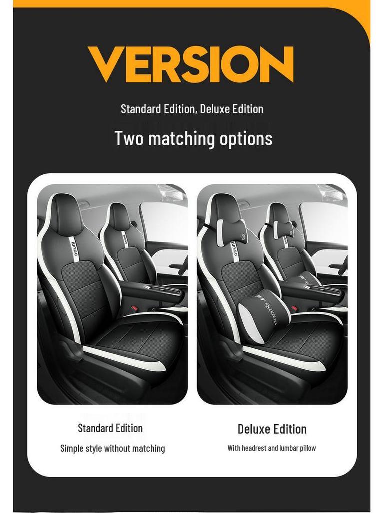 Bingo Plus Universal Full Leather Car Seat Cushion - New Model, 5-Seat, All-Season Compatibility.