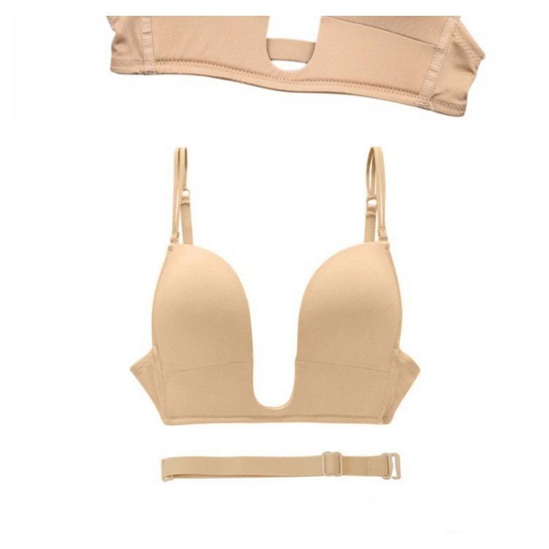 U-shaped Seamless Bra Female Sexy and Beautiful Back Fashion European and American Women's Underwear Bra Summer New Style