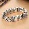 Bracelet Homme Argent Tide Bijoux de Main Vajra Pilou Motif de Sécurité Chaîne Bracelet Exquis