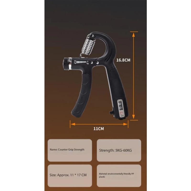 Handle Hand Trainer Gym Training Grip Trainer Strength Adjustable Heavy Arm Wrist Strength Extender 5 To 60 Kg