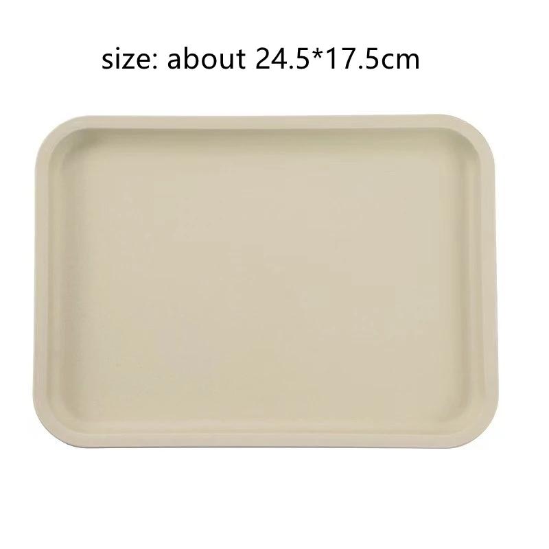 White Plastic Tray, Multi-function, Rectangular Storage Tray, Nordic Simple, Home, Kitchen, Supplies, Fruit, Dessert , 29*17cm