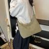 2025 new student class retro solid color bag women's fashion casual shoulder crossbody large-capacity commuter bag