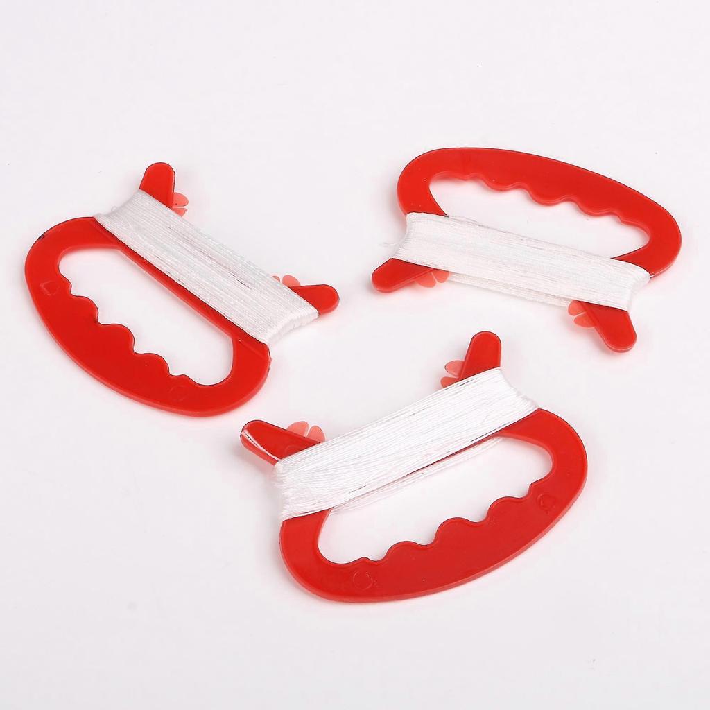 40pcs Kite line board Small Kite Reel with Strings Kite Handle Red