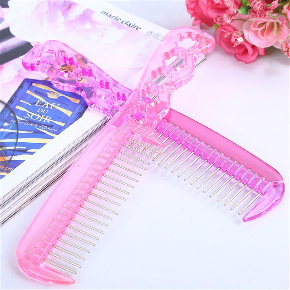 New Fashion Beauty Handle Wig Comb Anti-static Comb Wig Tool Steel Tooth Styling