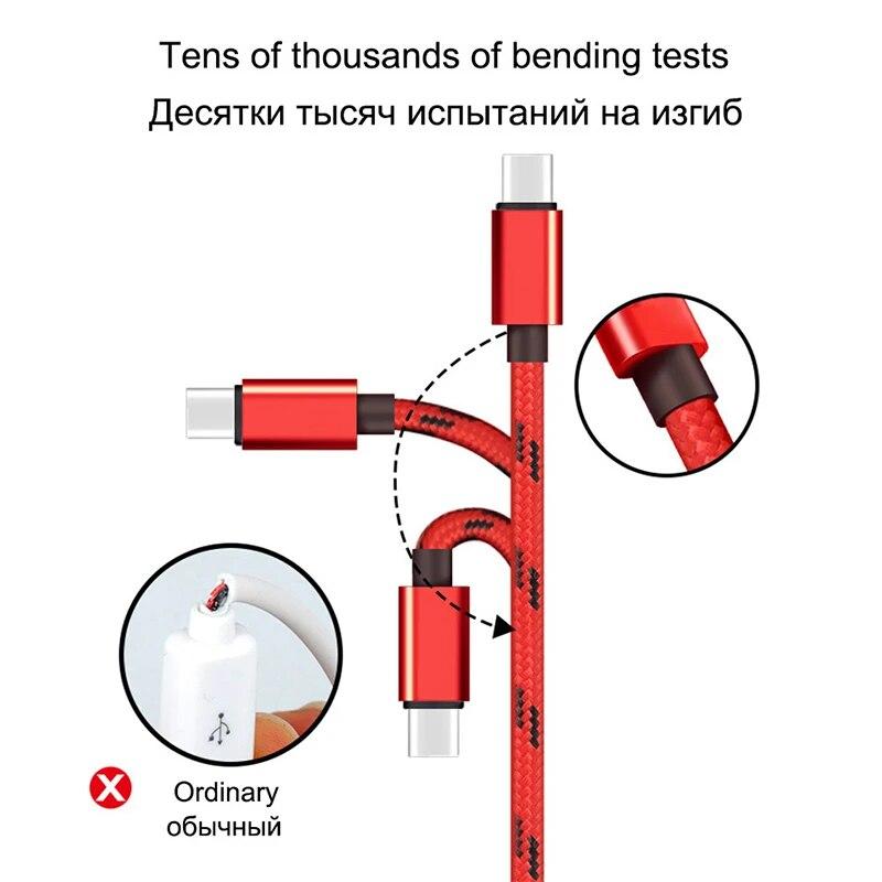 Fast Usb C Cable Type C Cable Fast Charging Data Cord Charger Usb Cable C For Huawei Samsung S22 S20 A52 Xiaomi Mi 11T Redmi Note 9s 8t