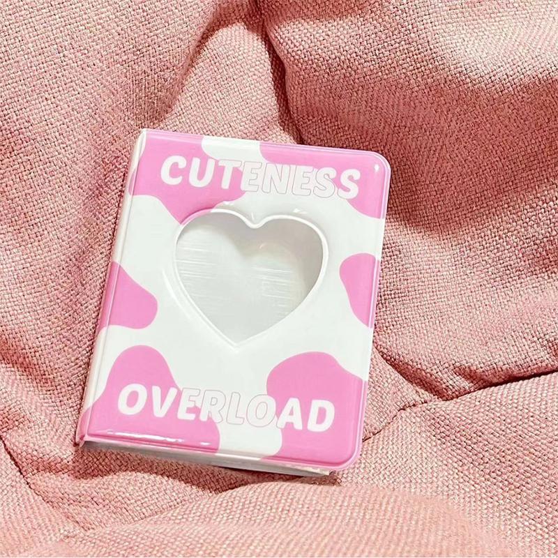 Uroczy album na zdjęcia 3-calowy, pusty, sercowy, etui do przechowywania zdjęć, segregator na karty Kpop, wizytówka, uchwyt na karty ze zdjęciami, 36 kieszeni