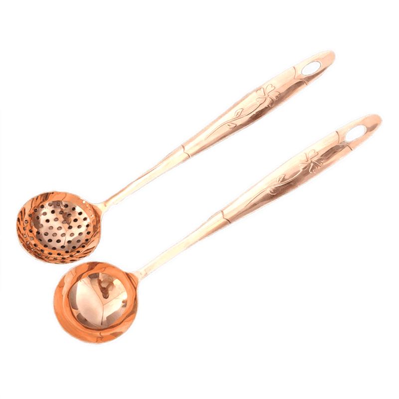 Набор половников и шумовки для хот-пота из фиолетовой меди, ручная работа Guo Yiyuan