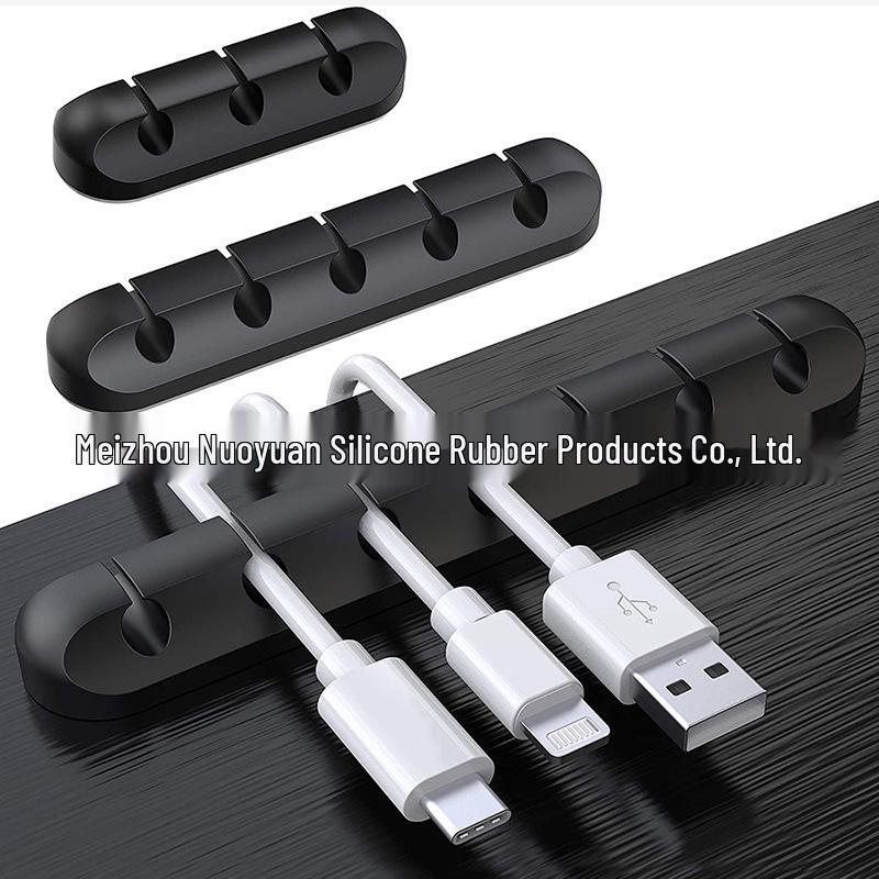 Silicone Cable Protector & Organizer: Self-adhesive Desktop & Car Clip Winder for Cables