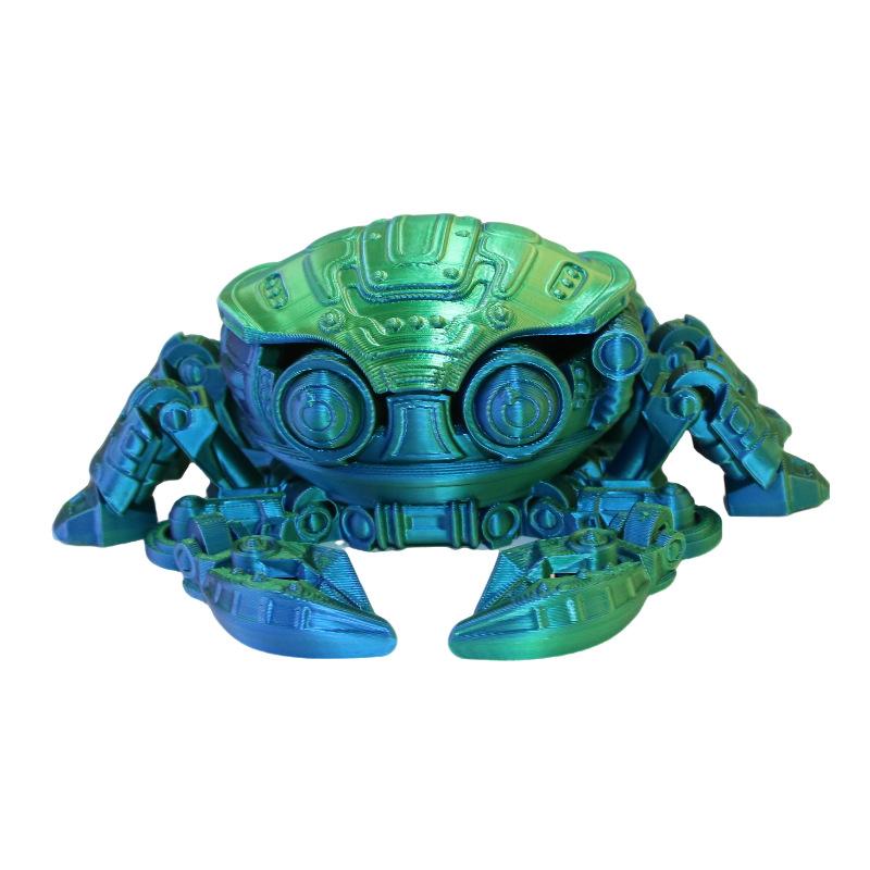 3D Printing Mechanical Crab Joint Movable Model Exquisite Novelty Anti-stress Figurine Miniature Desk Accessories Boys Gift