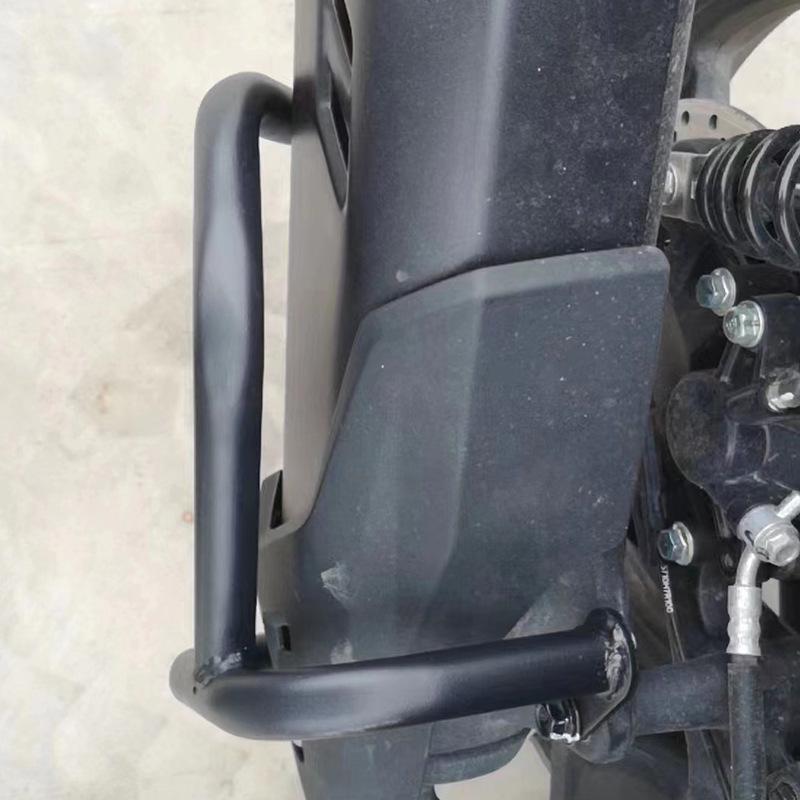 Haojue UHR150 Motorcycle Matte Black Exhaust Guard: Anti-Collision & Anti-Scald, Easy Non-Destructive Installation
