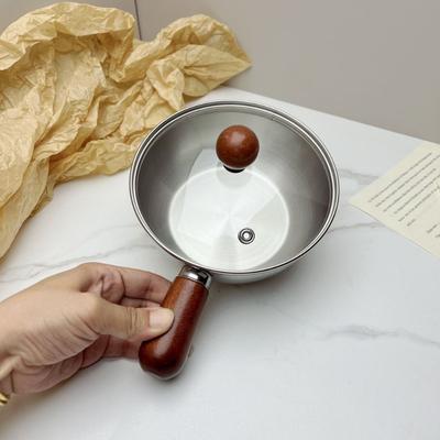 Induction Compatible Stainless Steel Pot Baby Food Pot Cooking Bowl