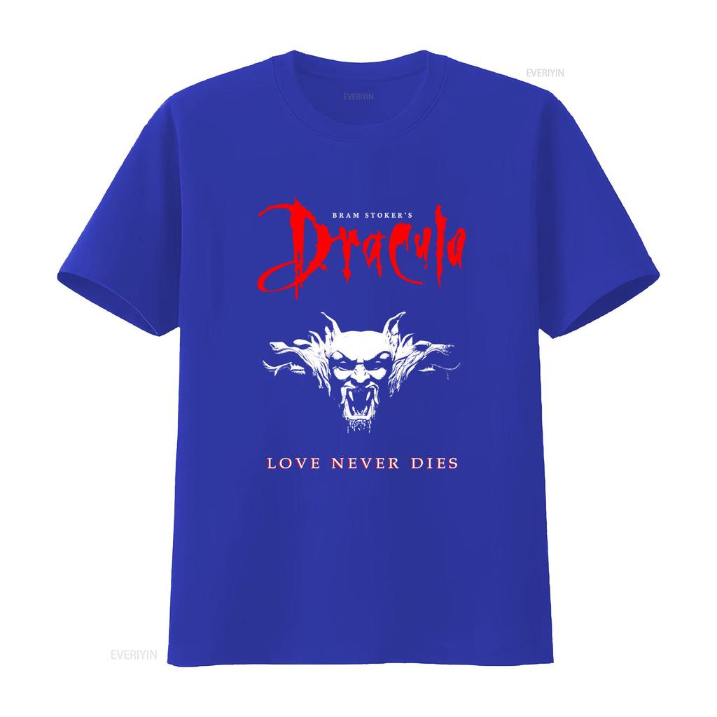 90s Bram Stokers Dracula T Shirt Heavy Cotton Reprint Gothic Vampire Love Never Dies Design S 5XL Vintage Washed Versatile