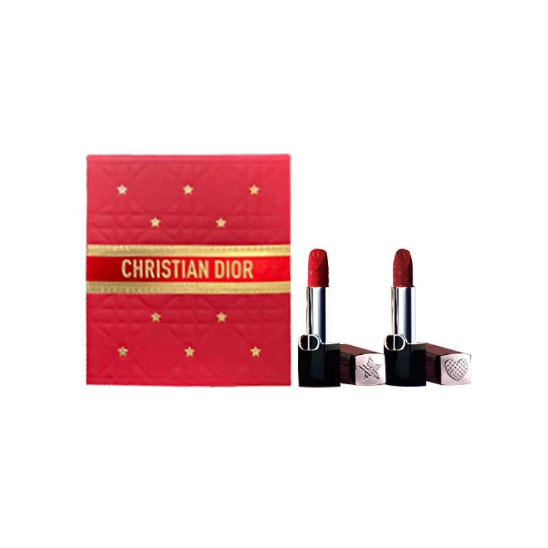 DIOR Lipstick Two-piece set: #802 velvet 3.5g+#808 velvet 3.5g синий