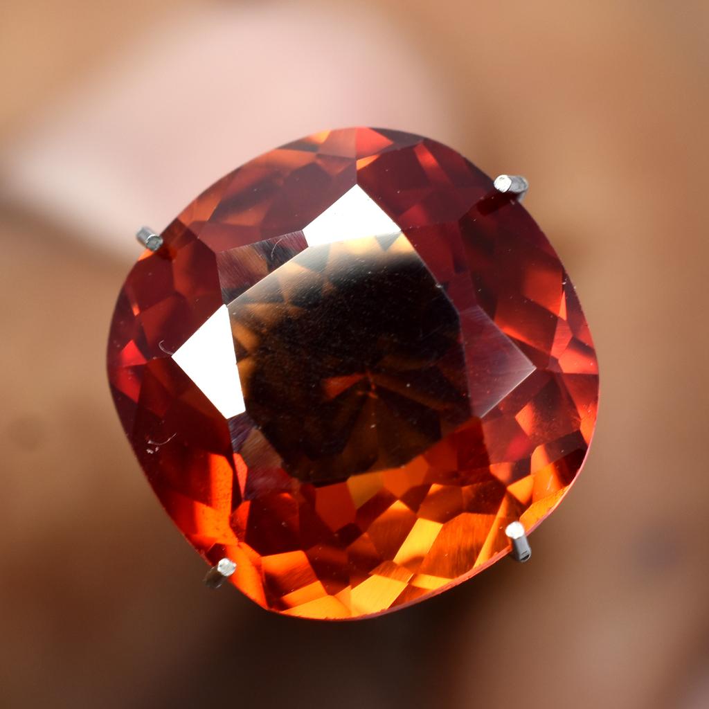 Natural Fire Orange Sapphire Square Cushion Cut 4.80 Ct Loose Gemstone CERTIFIED