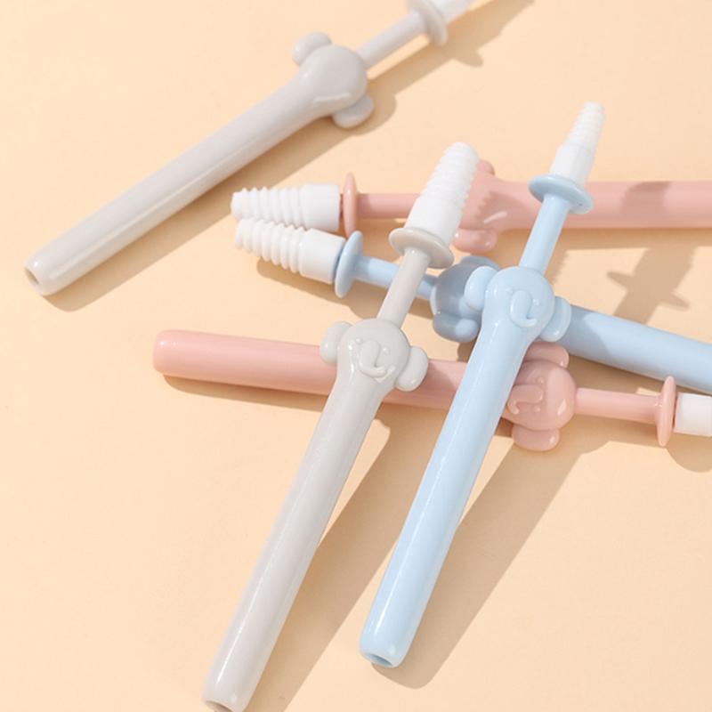 3Pcs Silicone Nasal Cleaning Stick Sterile Multifunctional Nose Cleaning Stick Spiral Head Nasal Wash Brush For Children Adults