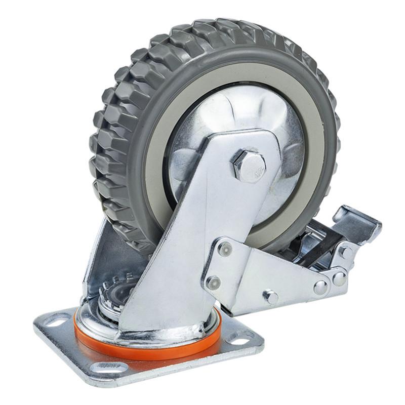 Robuste Doppelachs-Windschutz-Polyurethan-Rollen, Rutschfeste Sackkarrenräder (4-8 Zoll)