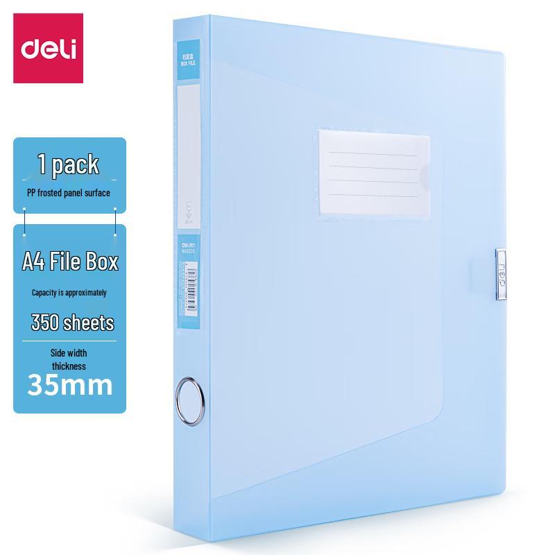 Deli A4 35mm Translucent Plastic File Box