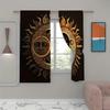2-Panel 3D Printed Thermal Curtains for Bedroom & Living Room - Noise Reducing, Light Filtering with Rod Pocket Design