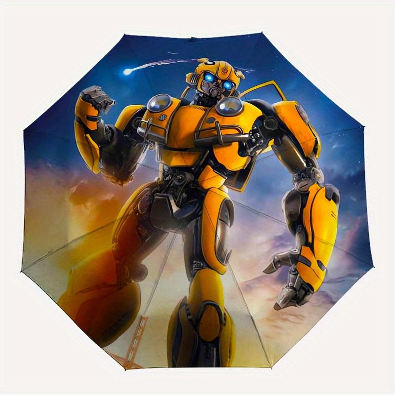 1pc Transformer Bumblebee Themed High-quality Umbrella,Automatic Opening and Closing Umbrella,Multi-functional Umbrella G0811176