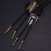 Bolo Tie for Men Western Cowboy Style Necktie with Carved Cicada Buckle Decors