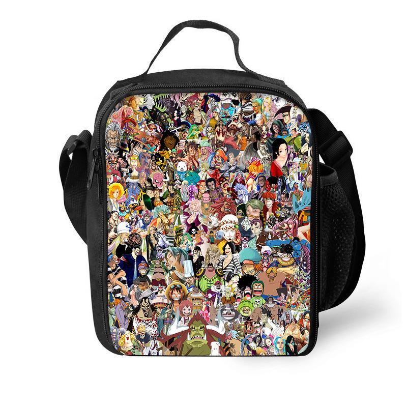 Riman Student Lunch Bag, Personalized Boys And Girls Shoulder Outdoor Picnic Bag Ice Pack