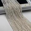1String, White Natural Freshwater Pearls, Handmade Rice Pearl Beads for Jewelry Making DIY Necklaces, Bracelets Crafts (Beads 3-4mm, Length 36cm)