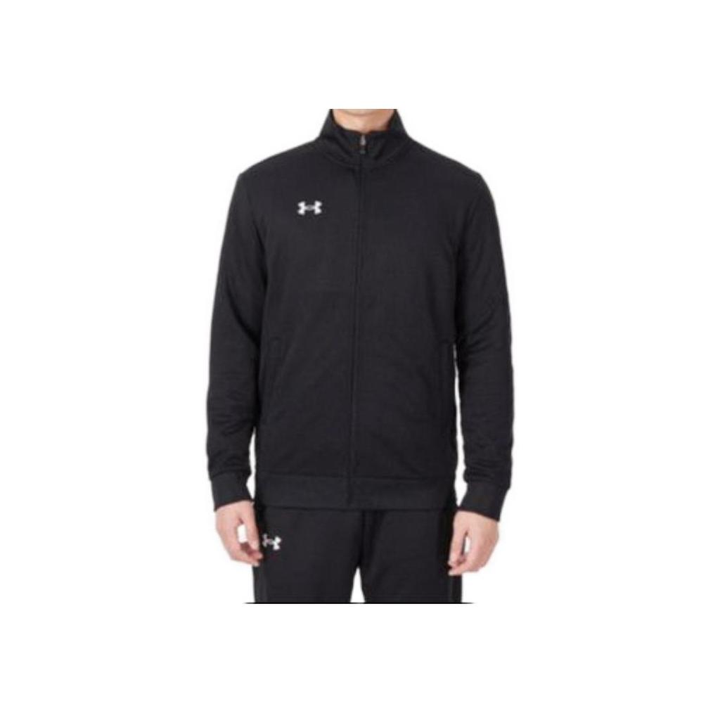 Under Armour Training Sports Knit Stand Collar Logo Jacket Men Outerwear Black 21500437-001