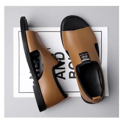 Fashion New Fashion Summer Sandals Handmade Men's Breathable Loafers Outdoor Male Hollow Shoes Open-toe Antiskid Beach Sandals Sandaly
