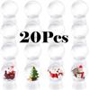 DIY Snow Globe Kit, Clear Plastic Christmas Ornaments, Home Decor, Lightweight White Display Containers for Crafts and Storage