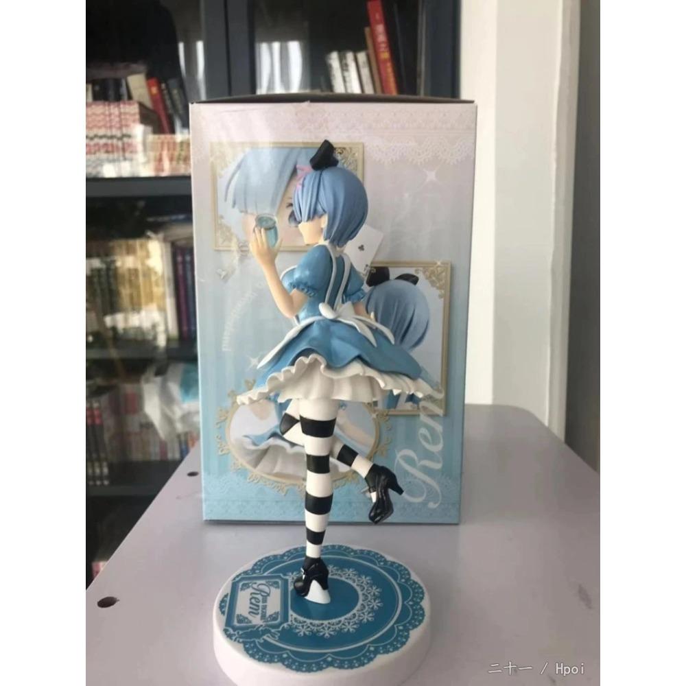 Rem Figure Anime Re:Life Within ONE Different World Coming From Zero Figure Super Special Series Within Wonderland Blue Maid Outfit Doll Model