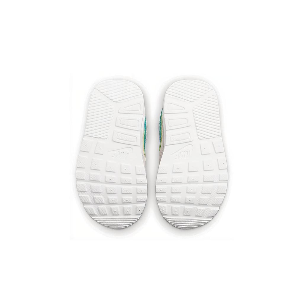 Nike Air Max Amortiguación Velcro Antideslizantes Duraderos Zapatillas Bajas para Caminar Zapatos de Bebé Blanco Roto Verde CZ5361-104