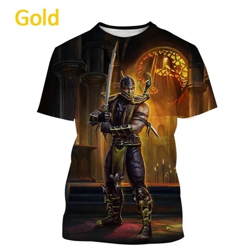 Fighting Game Mortal Kombat T Shirt For Men Cool Short Sleeve Tee Tops Fashion Casual Oversized Streetwear Tshirt Ropa Hombre