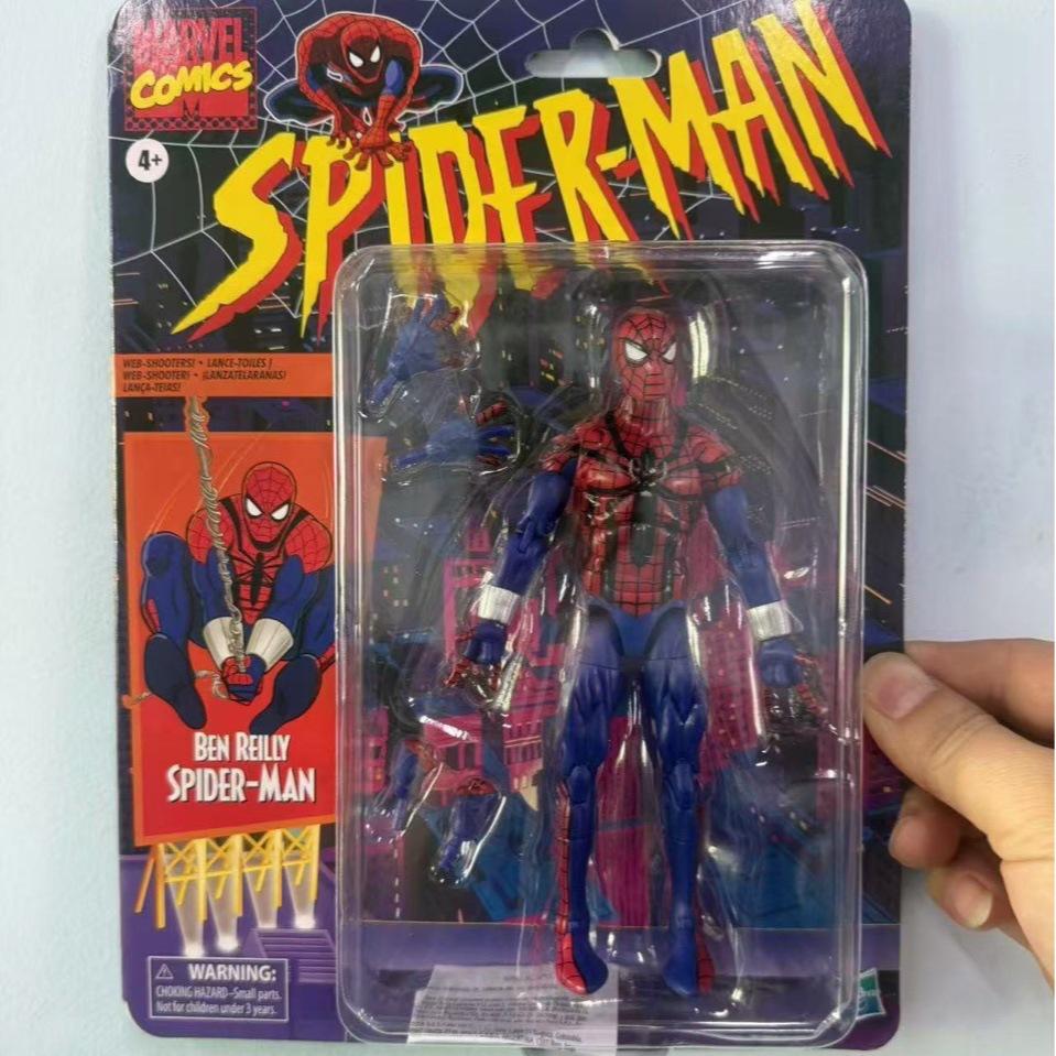 Retro Web-Slinging Articulated Action Figure Avengers Spider-Man Collectible Toy for Boys 6-Inch Spider Hero Model