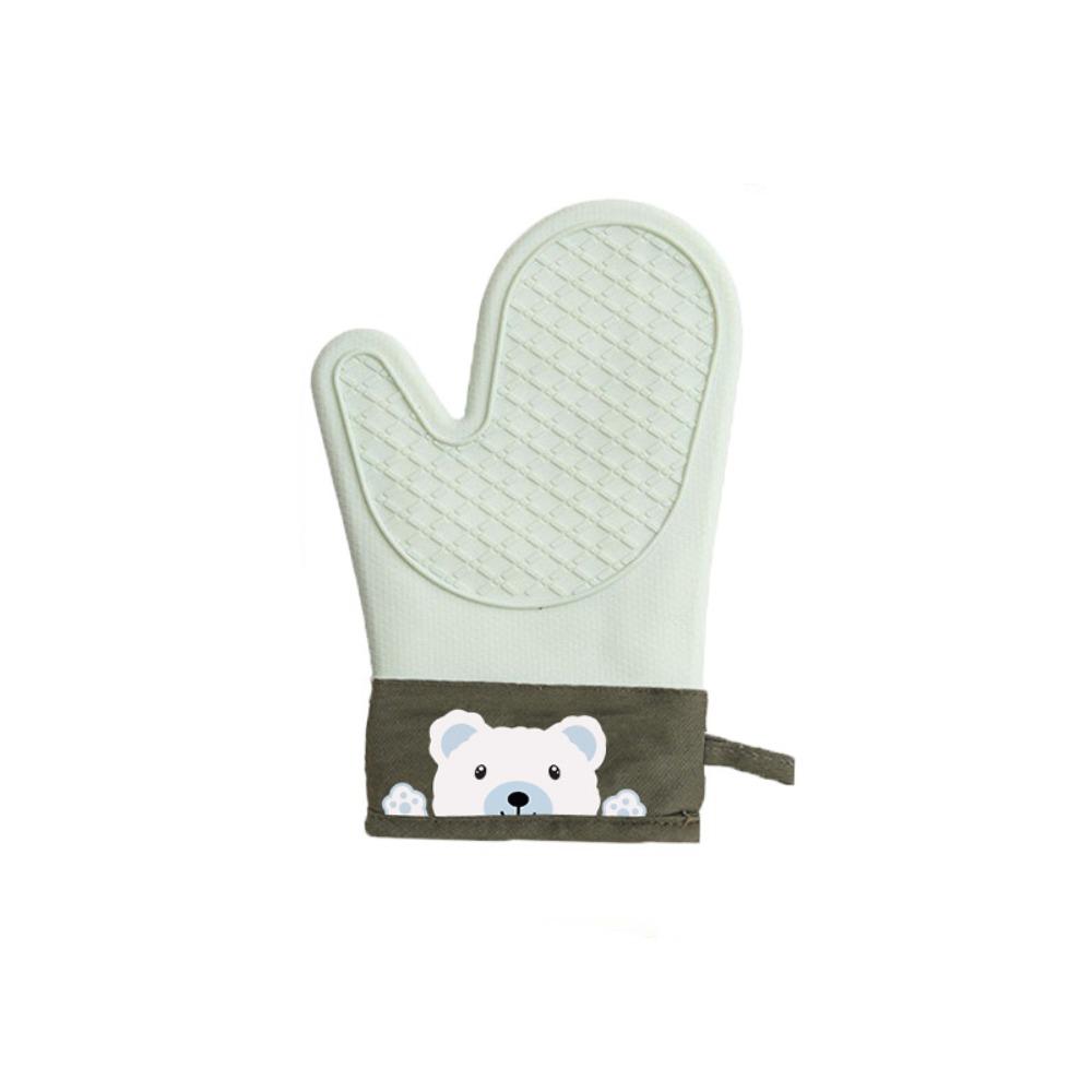 

2pcs Thickened Oven Gloves Non-Slip High Temperature Gloves Silicone Heat Insulation Gloves Kitchen Style 1