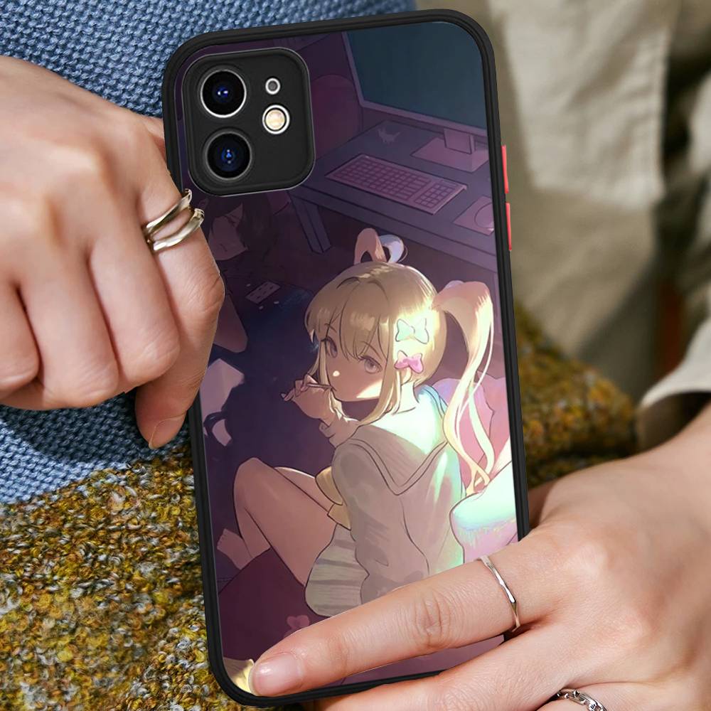 

anime Needy Streamer Overload For iPhone 11 12 13 14 15 16 Pro Max Plus X XS MAX Shockproof Matte Back Cover iphone 13pro max