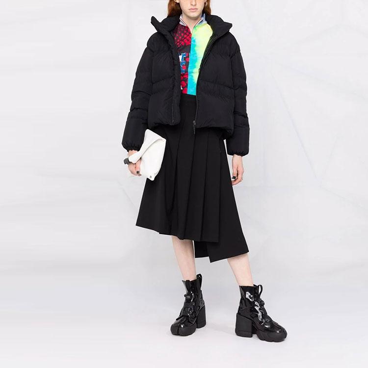 Y-3 Solid Color Hooded Down Jacket Women Jacket Black HA5562