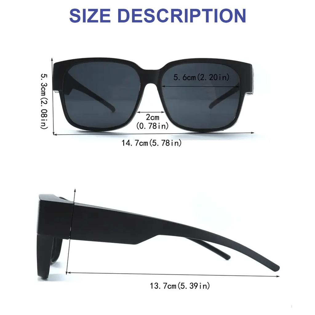 UV Protection That Can Be Worn over Other Glasses Square Shades Wrap Around Polarized Fit Over Glasses Sunglasses VOPHA