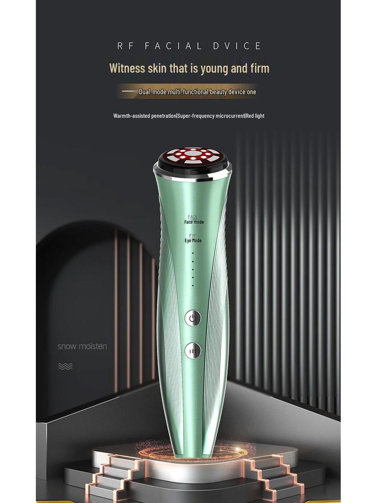 EMS Multipolar Radio Frequency Beauty Device with Facial Hot Compress Essence Mask