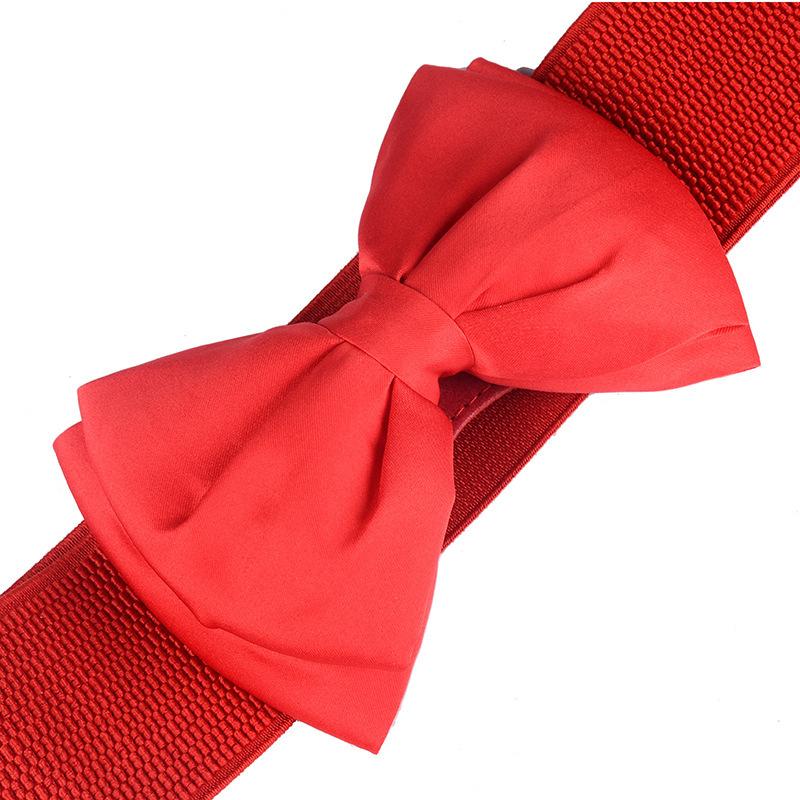 Chiffon Bow Elastic Belt Bow Elastic Waist Seal Belt Ladies Belt