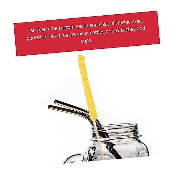 SECFOU 6-Pack Multipurpose Cleaning Stick, Glass Bottle Brush, Gap Cleaning Goods, Kitchen Cleaning, Dust Removal, Laundry Cleaner, Easy Cleaning,