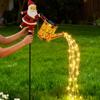 86.8cm/32.6inch Solar Yard Light Waterproof LED Lantern Christmas Garden Decoration Santa Claus Solar Kettle Light For Walkway