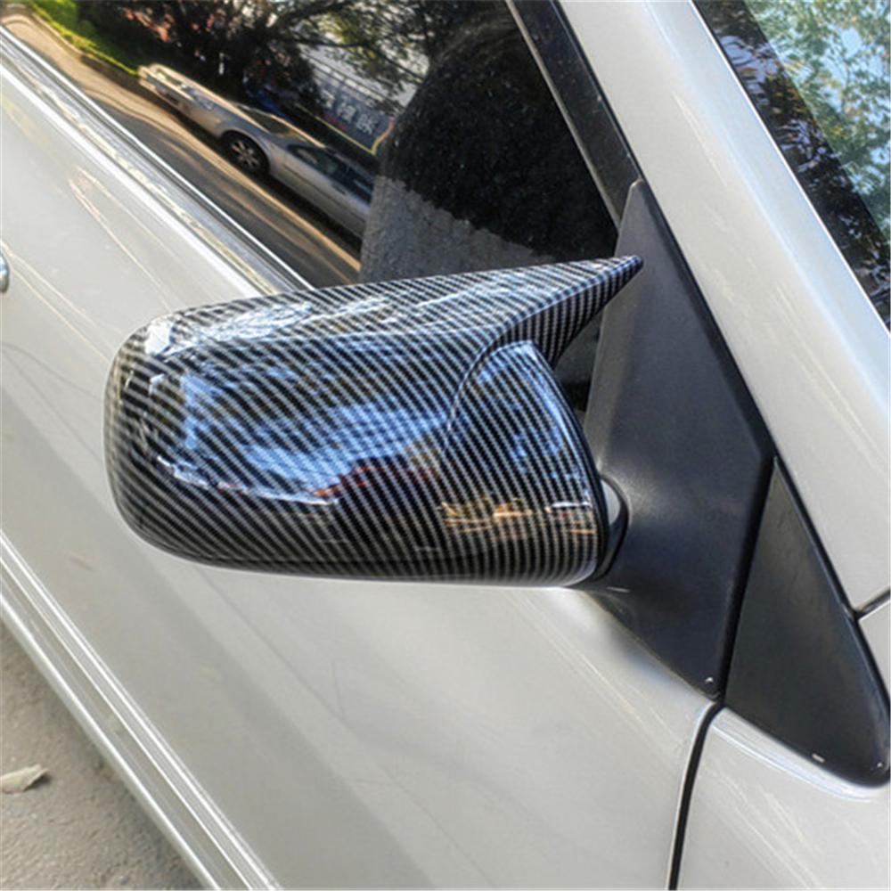 2Pcs  For 07-13 Toyota Corolla Carbon Fiber Look Side Wing Mirror Cover Cap Trim