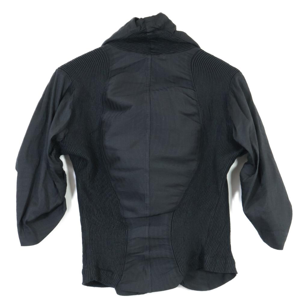 ISSEY MIYAKE Black 3D Steam Stretch Tailored Jacket Jacket 2 blackUsed