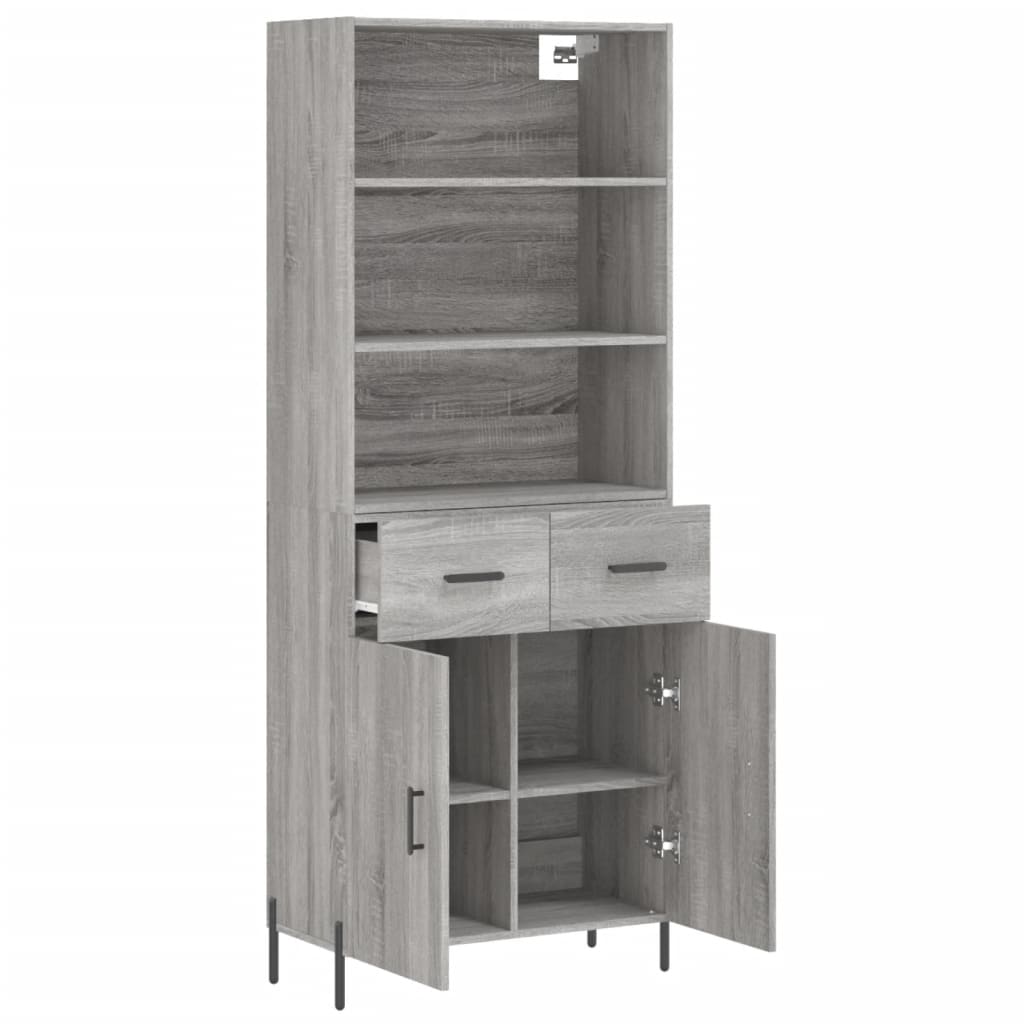 Highboard Grey Sonoma 69.5 x 34 x 180 cm Particleboard