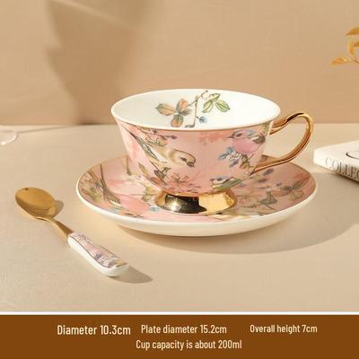 Bone China European Coffee Cup & Saucer Gift Set